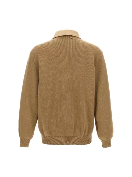 Kurtka skórzana Golden Goose beżowa