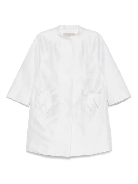 Palton Shiatzy Chen din jacard alb