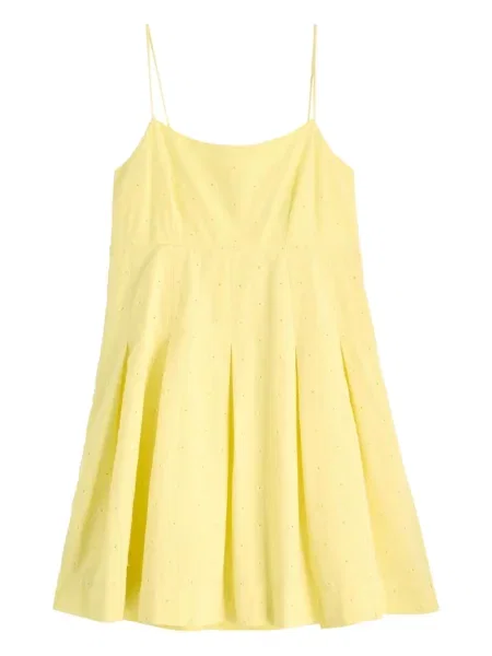 Mała mały sukienka mini Damson Madder garniturowa żółta