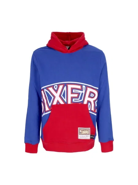 Bluza z kapturem Mitchell & Ness niebieska