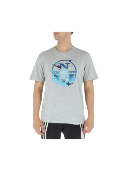 Koszulka North Sails z krótkim rękawem szara