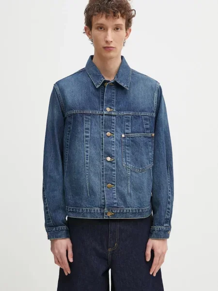 Džínová bunda Needles Darts Jean přechodná modrá