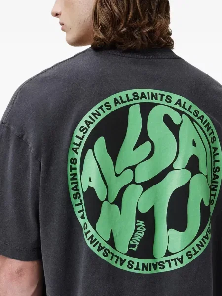Tricou Allsaints cu imagine gri