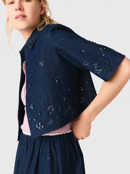 Рубашка Maje синяя