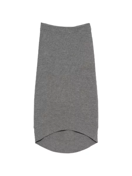 Fustă Victoria Beckham asimetrică gri
