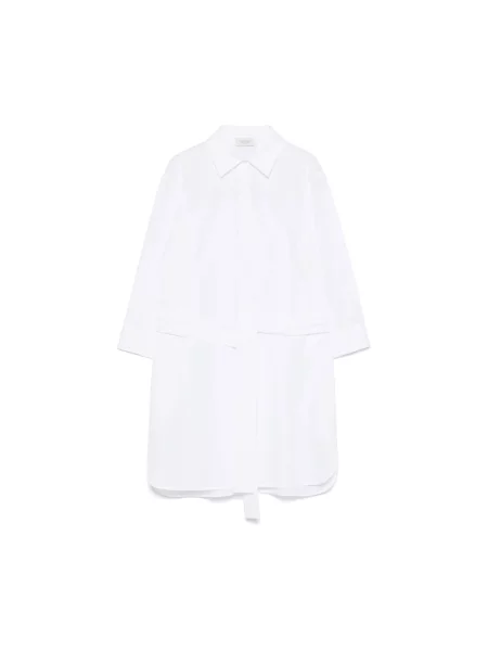 Długa koszula Mazzarelli z kokardką biała