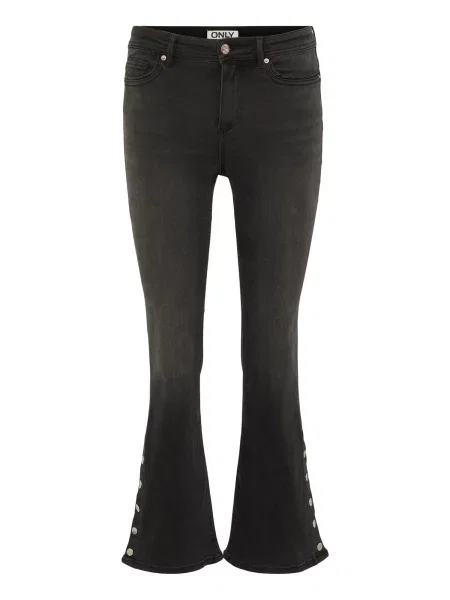 Only Petite Džínsy ONLWAUW denim čierny