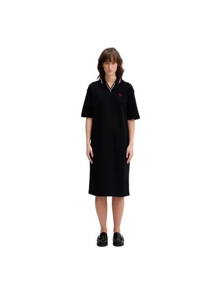 Sukienka midi Fred Perry czarna