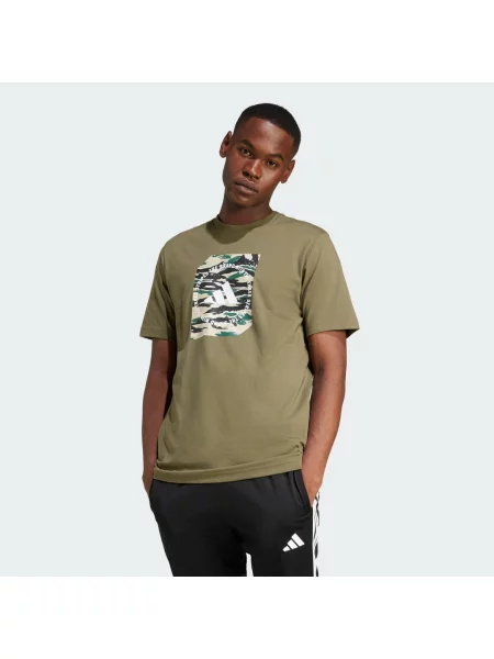 Tričko Camo Shape Graphic olivový