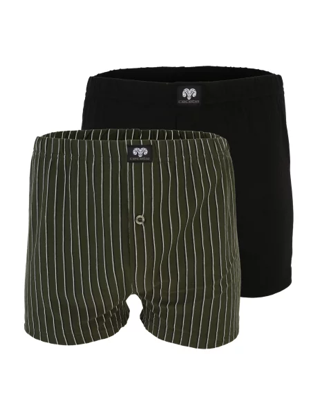 CECEBA Boksarice temno zelena / črna bela