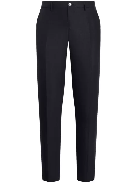 Pantaloni Dolce & Gabbana de lână albastru