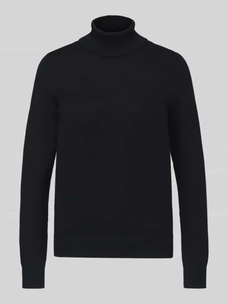 Sweter z golfem o kroju slim fit z mieszanki Jake*s Casual czarny