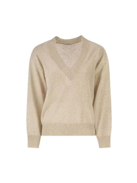 Sweter Brunello Cucinelli beżowy