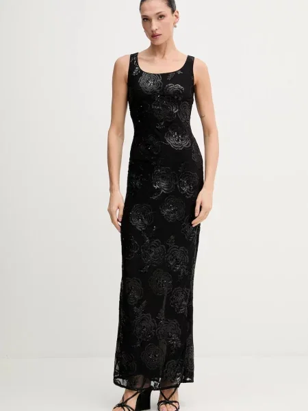 Rotate rochie maxi mulată negru