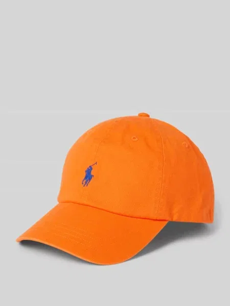 Czapka z daszkiem Ralph Lauren Classic Sport pomarańczowa niebieska
