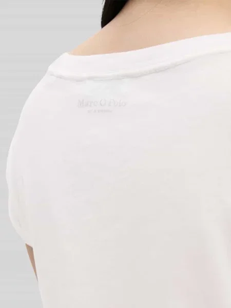 Męski t-shirt o kroju regular fit z czystej bawełny Marc O'polo biała