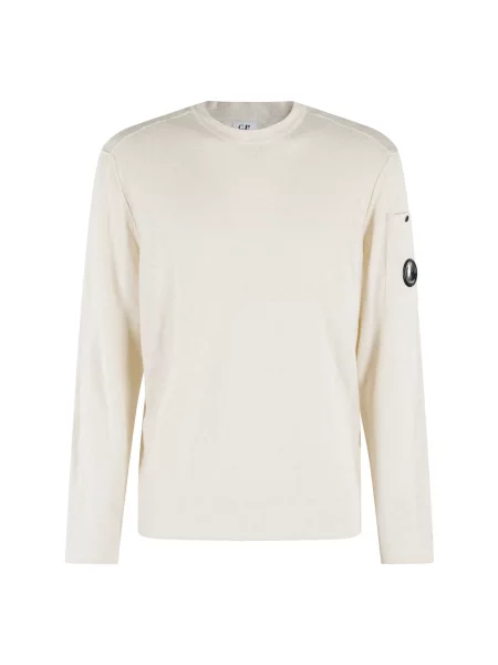Lniany sweter C.p. Company biały