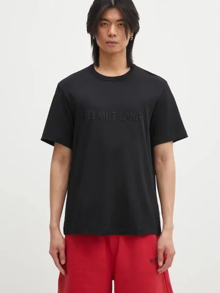 Футболка Helmut Lang Logo Ov Tee.Hvy Ever з аплікацією чорний