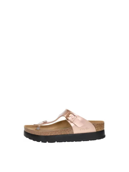 Birkenstock Gizeh Flex Platform Birko-Flor Regular Fit Kobiety Sandały Birkenstock Gold Size: brązowe