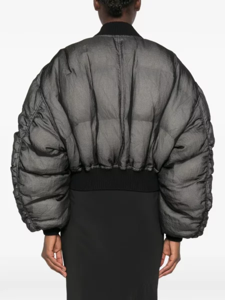 Καπιτονέ περικομμένο μπουφάν Rick Owens γκρι