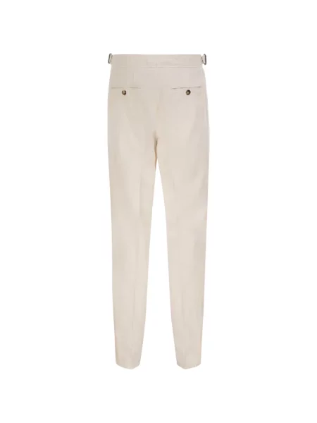 Pantaloni Brunello Cucinelli conici alb