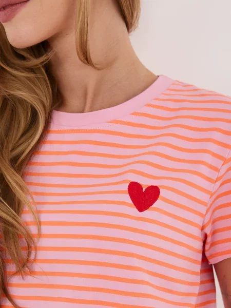 Tricou Italy Moda cu dungi roz
