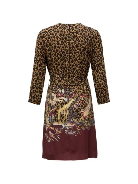 Rochie mini Etro cu imagine cu model leopard maro