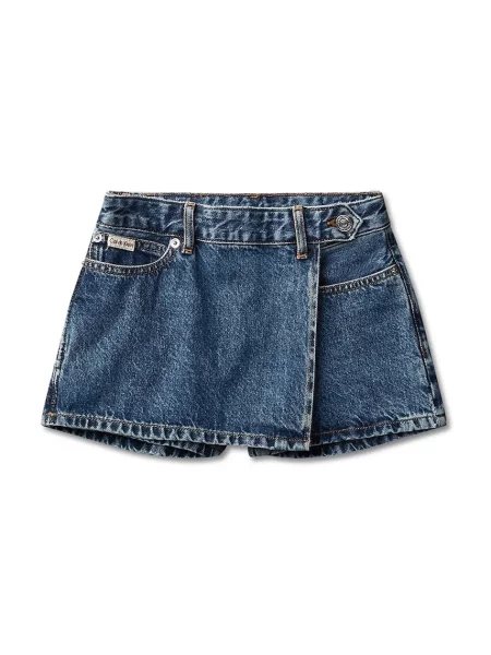 Calvin Klein Jeans sukňové šortky džínové modré
