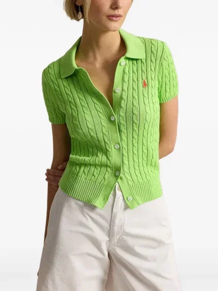 Pulover Polo Ralph Lauren cu broderie din material terry albastru