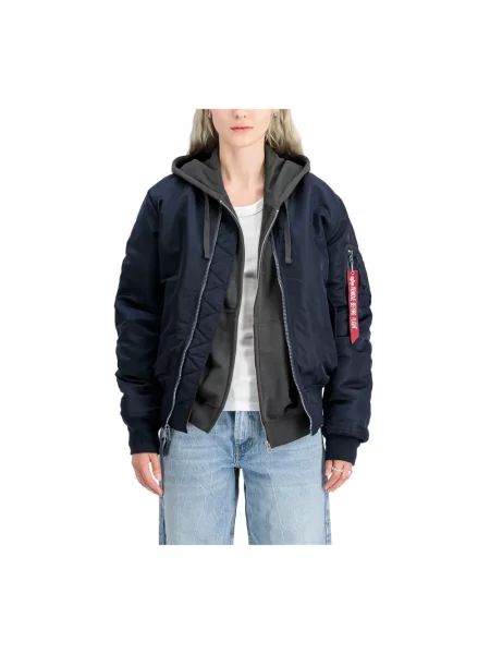 Alpha Industries kurtka przejściowa oversize granatowy