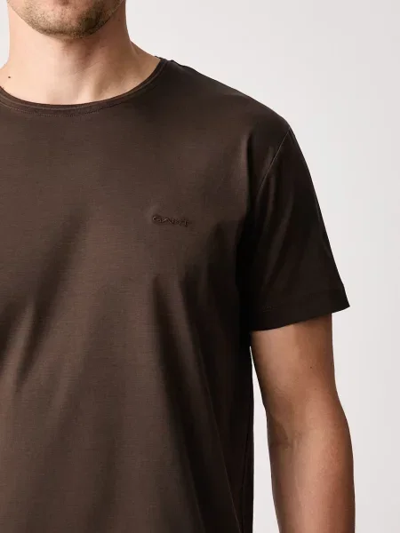 Gant T-shirt basic brązowa