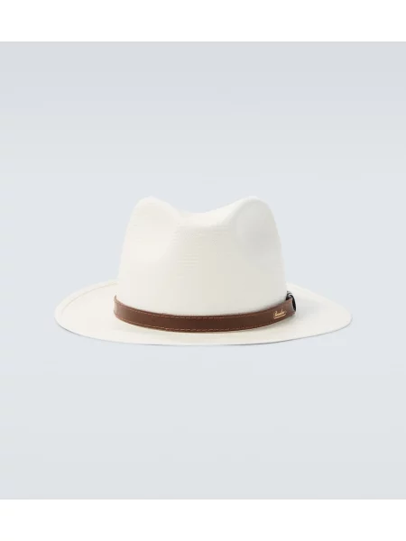 Pălărie de paie Borsalino alb