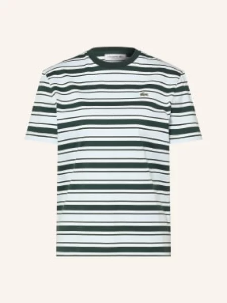 Lacoste Tričko tmavě modrá / tmavě zelená bílá
