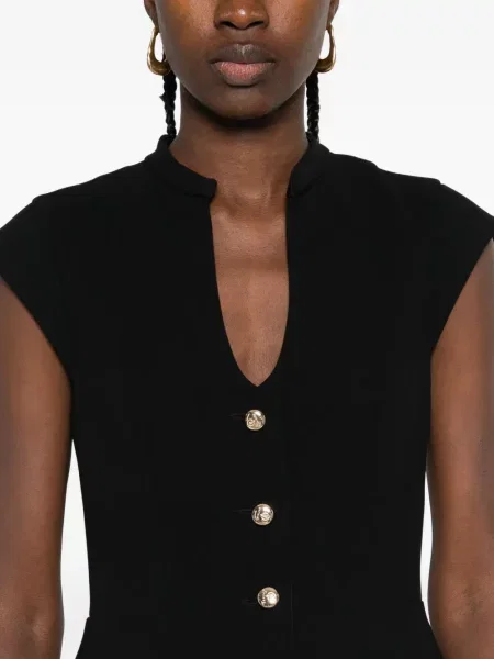 Rochie mini Sandro cu decolteu în V negru