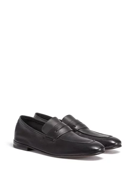 Kožené loafers Zegna černé