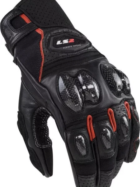 Rękawice motocyklowe Spark II skóra czarno/czerwone XL czarne