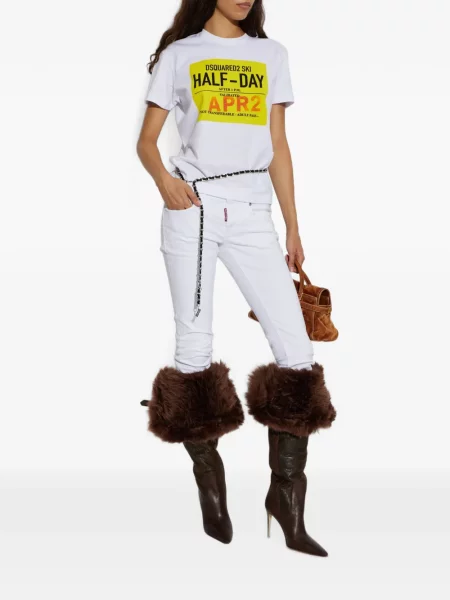 Tricou Dsquared2 cu imagine alb