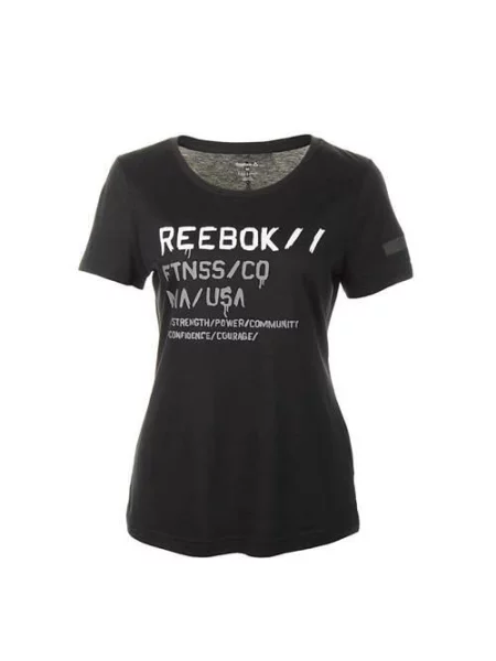 Koszulka sportowa Reebok Wor C Com Tee czarna