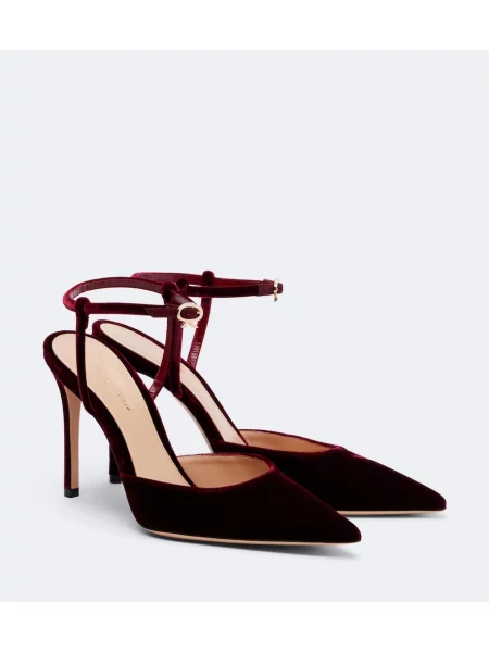 Pantofi cu toc Gianvito Rossi de catifea
