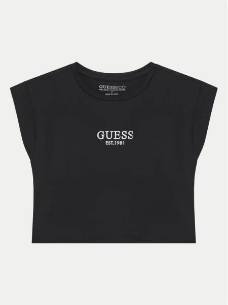 Guess Tricou Boxy Fit negru
