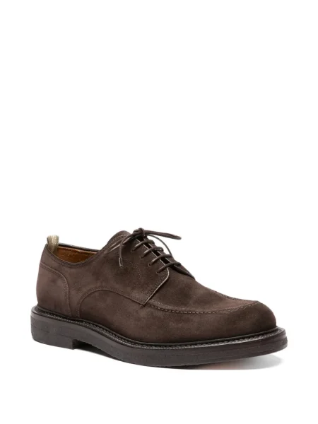Pantofi derby Officine Creative din crep maro