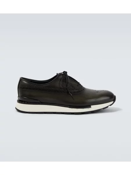 Sneakerși Berluti din piele verde