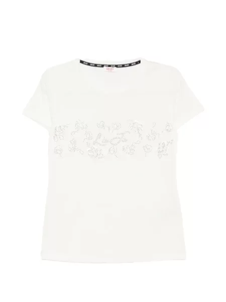Stras tricou Liu Jo alb