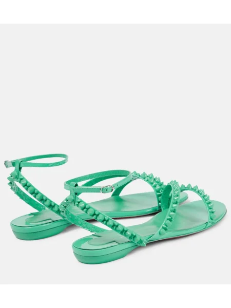 Usnjene sandali Christian Louboutin zelena