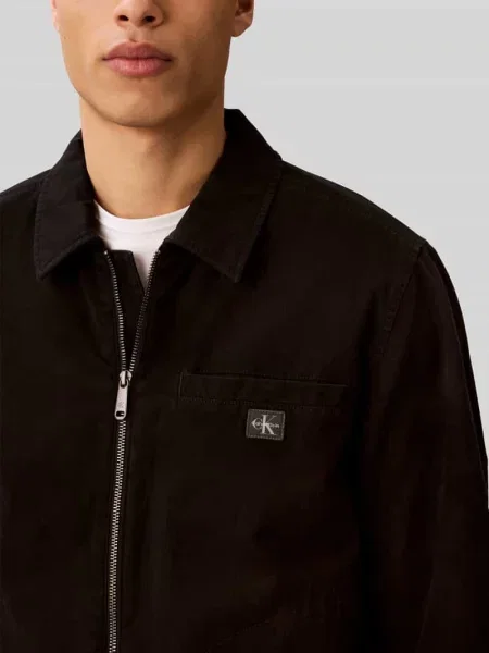 Kurtka koszulowa z czystej bawełny w kroju regular fit Calvin Klein Jeans czarna