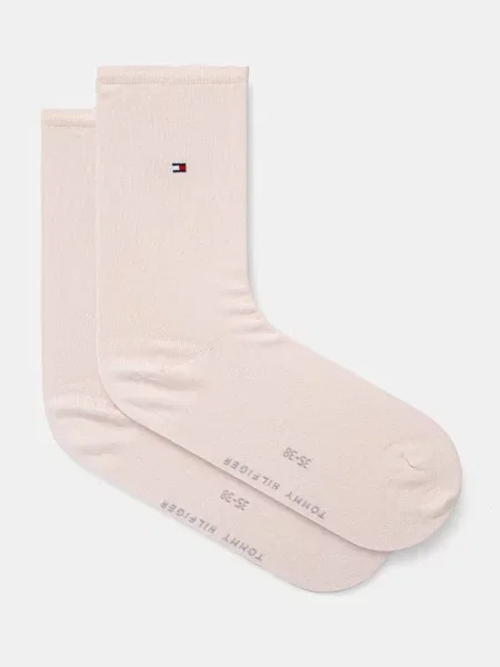 Skarpety w zestawie 2 szt. Tommy Hilfiger różowe