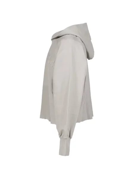 Περικομμένο hoodie Maison Margiela με κέντημα γκρι