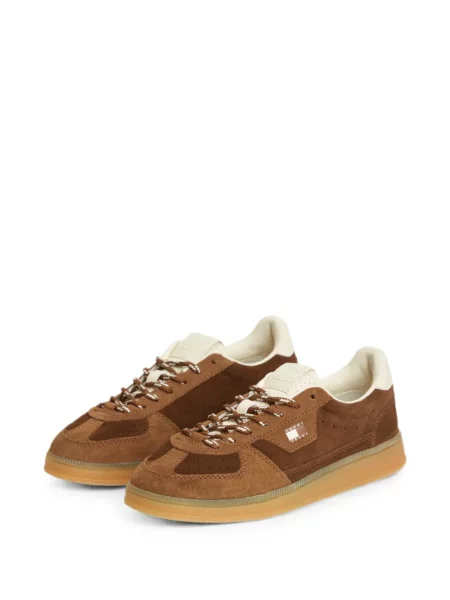 Sneakerși Tommy Hilfiger cu autograf maro