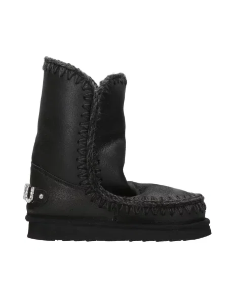 Buty do kostki Mou skórzane czarne