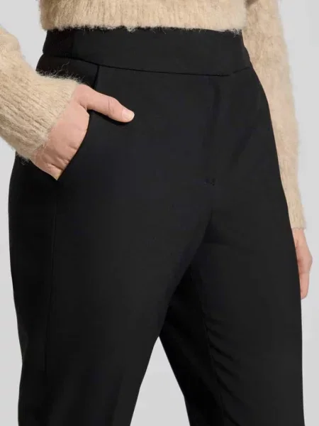 Krój regular fit wąskie spodnie z kantami S.oliver Black Label czarne